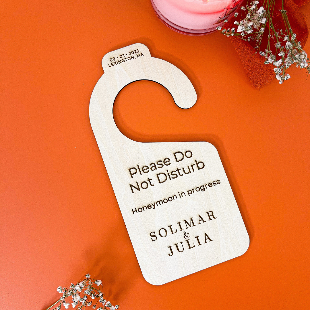 "DO NOT DISTURB" DOOR HANGER