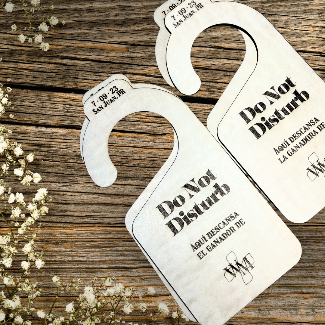 "DO NOT DISTURB" DOOR HANGER