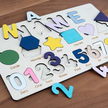 PERSONALIZED GEOMETRIC SHAPES AND NUMBERS PUZZLE