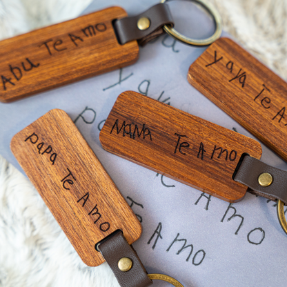 PERSONALIZED KEYCHAIN WITH HANDWRITTEN MESSAGE!